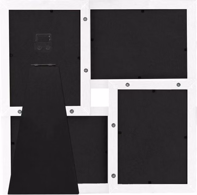 Berkfield Home Modern Collage Photo Frame, White, for 4 x 10 x 15 cm Pictures – 1