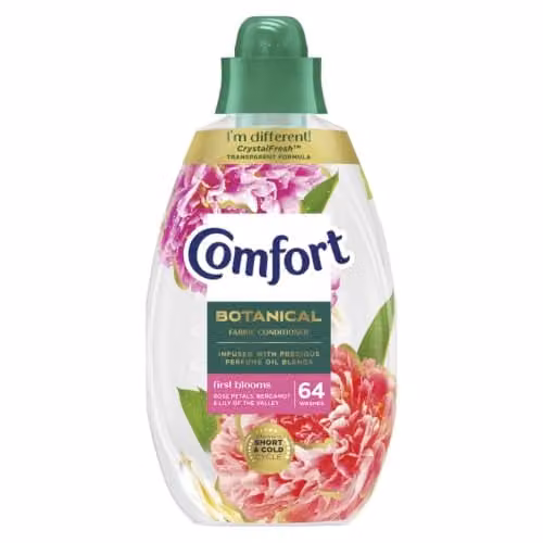 Comfort Botanical First Blooms Fabric Conditioner with CrystalFresh Transparent Formula, 960 ml
