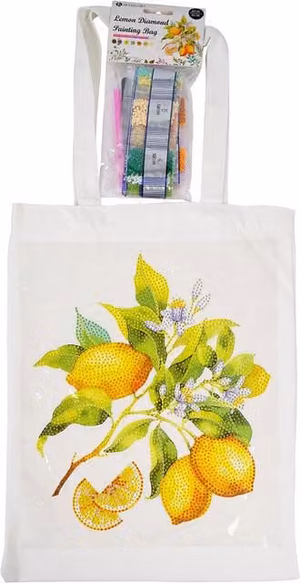 Art Studio Summer Fruits Diamond Painting Bag in Multicolour