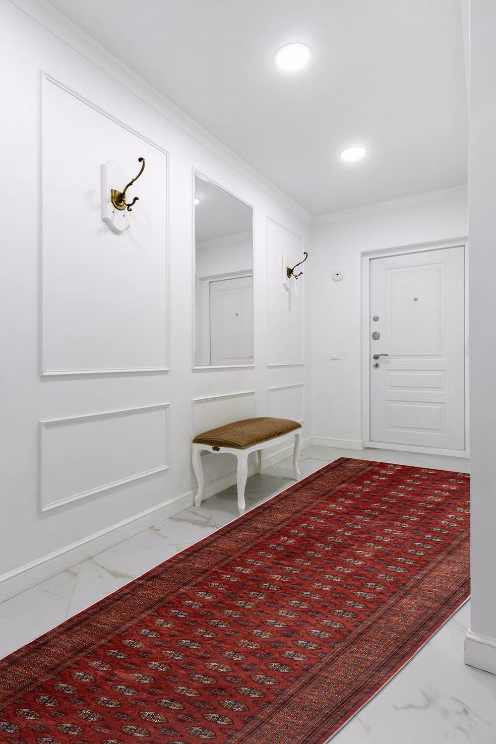 RugsX Red Lotus Anti-Slip Oriental Runner, W: 80 cm, L: 220 cm – 3