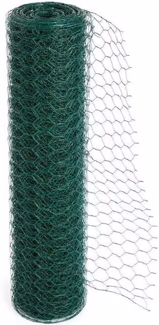 True Products Green PVC Coated Chicken Wire Netting, Mesh Size: 1.3 cm, Height: 50 cm