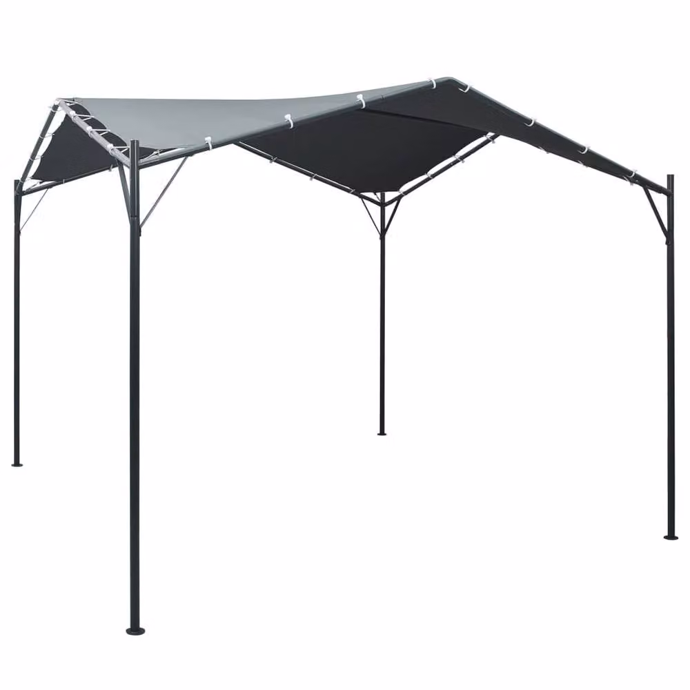 Berkfield Home Gazebo Pavilion Tent Canopy with Steel Frame, Anthracite and Black, W: 300 cm, D: 300 cm, H: 260 cm – 2