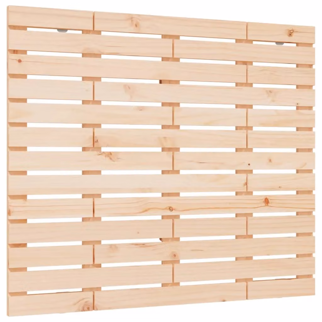 Berkfield Home Rustic Solid Wood Pine Wall Headboard, Brown, W: 141 cm, D: 3 cm, H: 91.5 cm – 2