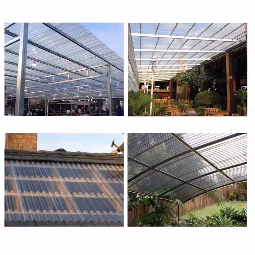 FLAVORA Clear Corrugated Polycarbonate Wave Panels, 1mm, W: 52 cm, L: 1000 cm – 4