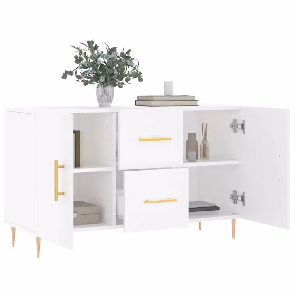 Berkfield Home Modern White Matt Sideboard, W/D/H: 100 x 36 x 60 cm – 2