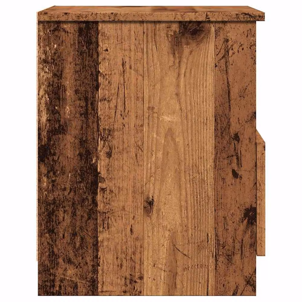 Berkfield Home Classic Bedside Cabinet in Brown Old Wood, W/D/H: 40 x 40 x 50 cm – 5