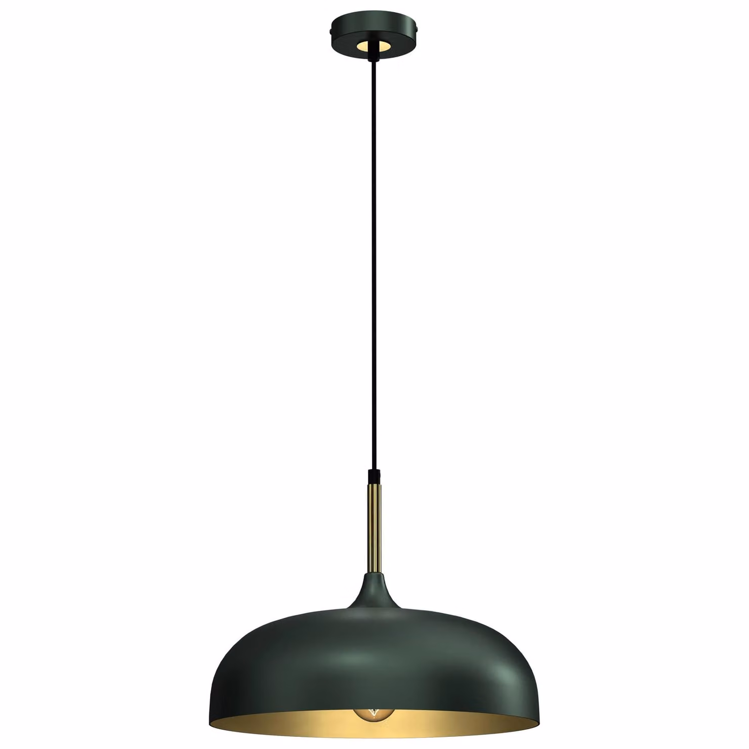 Milagro Pendant Lamp in Lincoln Green and Gold/Brass, Diameter: 35 cm – 2