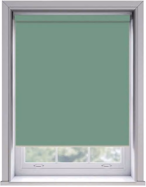 NewEdgeBlinds Thermal Blackout Roller Blind, Basil Green, W: 155 cm, H: 170 cm