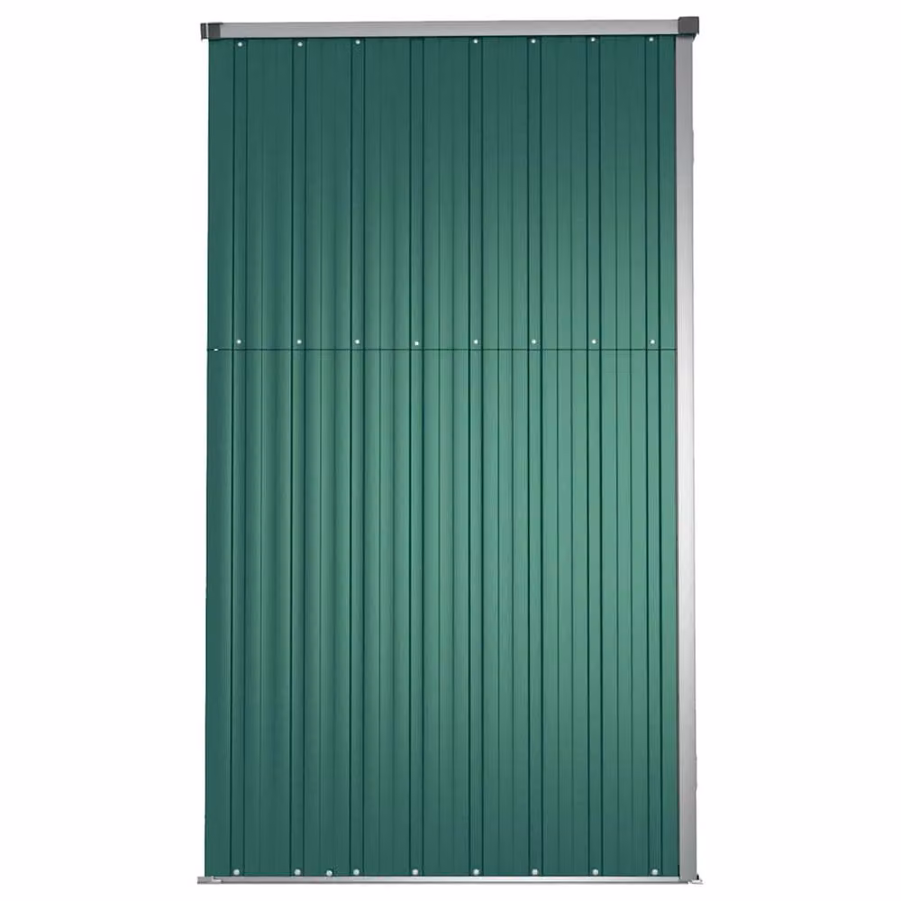 Berkfield Home Garden Tool Shed in Green Galvanised Steel, W/D/H: 161 x 89 x 161 cm – 3