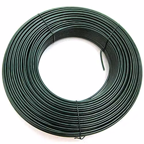 Actiaspet Green PVC Coated Galvanised Steel Round Tension Wire for Garden Fencing