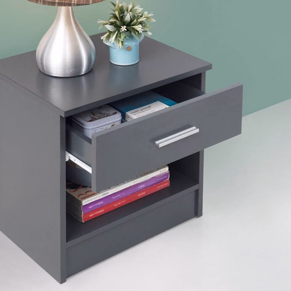 Timber Art Design Rio Costa 1 Drawer Bedside Table in Grey – 2