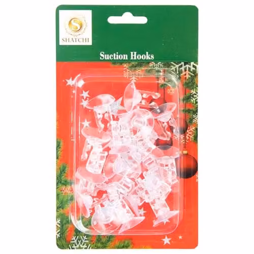 Shatchi 25-Piece Transparent Plastic Mini Suction Cup Hooks, 23mm Diameter – 3