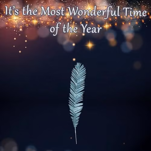 VFM e-Store Blue Glitter Fern Pick Christmas Decoration Ornament, 58 cm – 2