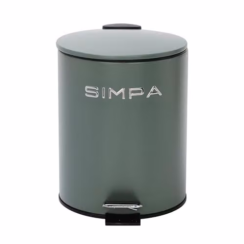 Simpa 5L Slim Soft-Closing Pedal Dustbin in Green