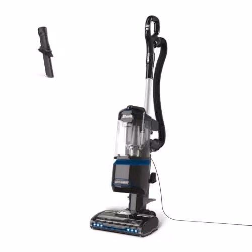 Shark NV602UK Corded Upright Vacuum Cleaner with Lift-Away Technology, LED Headlights and Anti-Allergen Function in Blue/Black