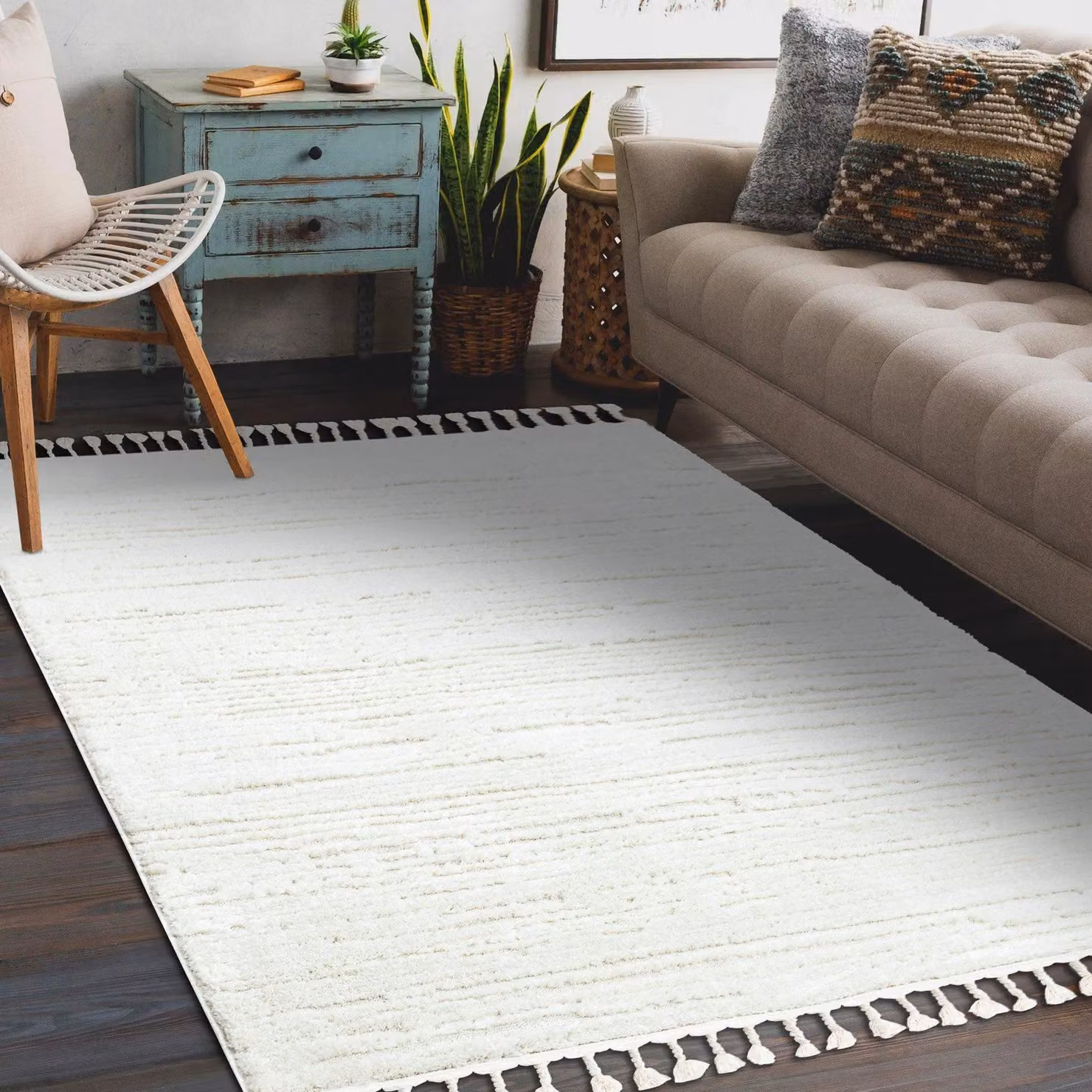 RugsX Sevilla Moroccan Style White Rug, W: 200 cm, D: 290 cm – 2