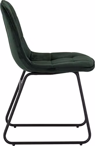 Seconique Athens Rectangular Dining Set with Concrete Effect Table and 4 Green Lukas Chairs – 2