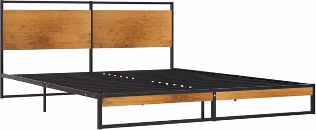 Berkfield Home Metal Bed Frame in Black, W: 160 cm, L: 200 cm – 1