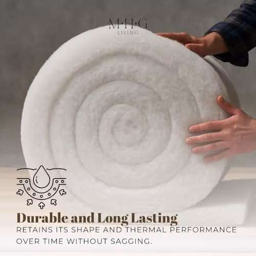 MHG Living White Polyester Loft and Wall Insulation Roll, W: 37 cm, T: 11 cm, L: 8 m – 4