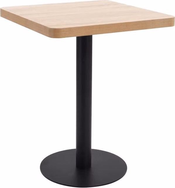 Berkfield Home Bistro Table in Light Brown, W/D: 60 x 60 cm – 1
