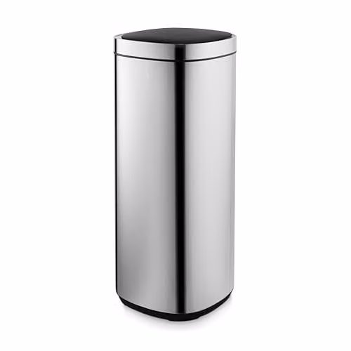 Swan Square Sensor Bin in Silver, 50L Capacity, W/D/H: 30.0 x 30.0 x 74.2 cm – 1
