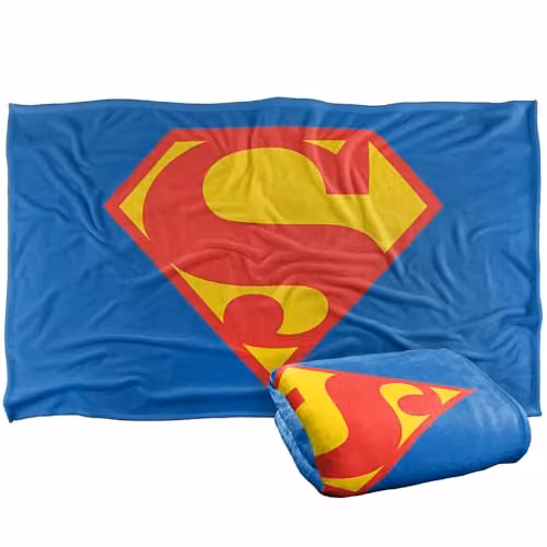 Warner Bros. Superman Shield 1986 Super Soft Fleece Throw Blanket, Multicolour – 1