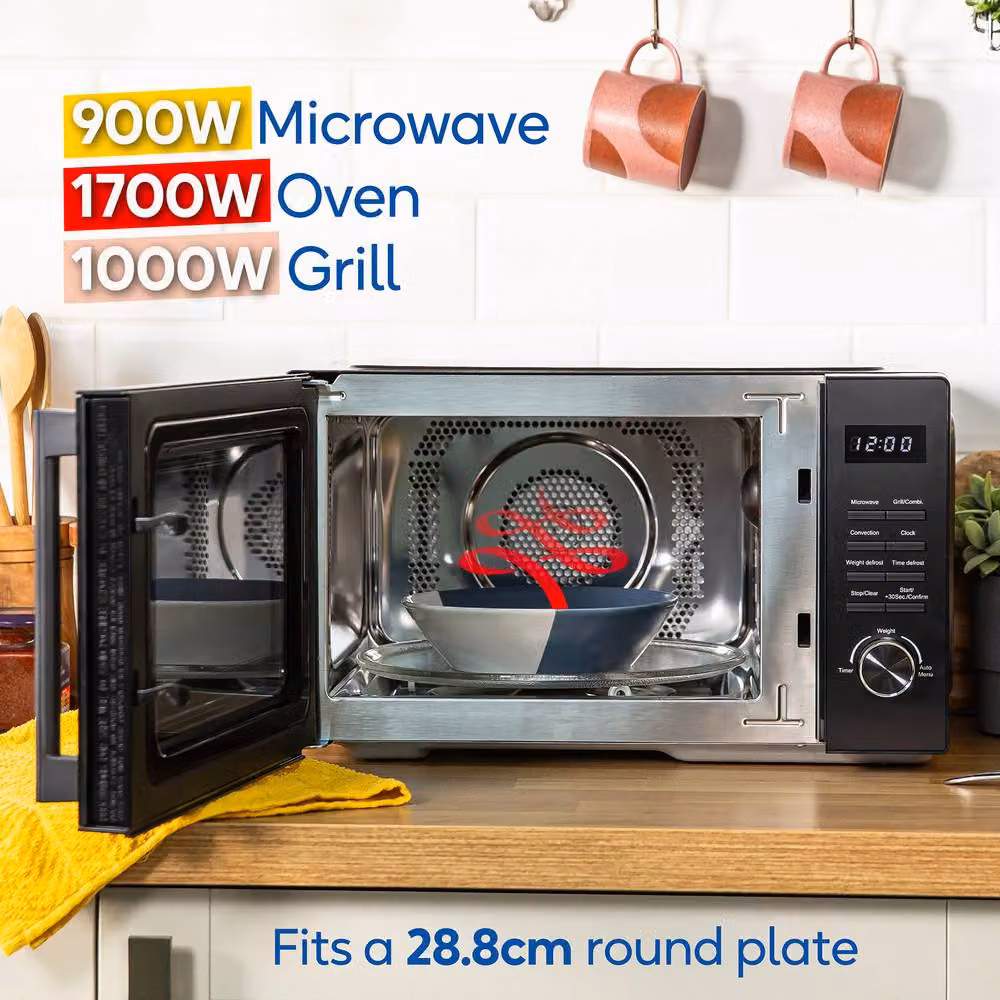 Russell Hobbs RHM2366B Combination Microwave Oven and Grill, 23L, 900W, Black – 5
