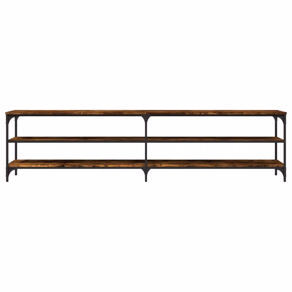 Berkfield Home Industrial TV Cabinet in Smoked Oak and Brown, W/D/H: 200 x 50 x 30 cm – 4