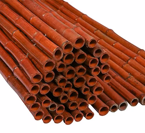 Primrose Red Natural Bamboo Privacy Screening Roll, W: 1.8 m, H: 1.9 m – 2