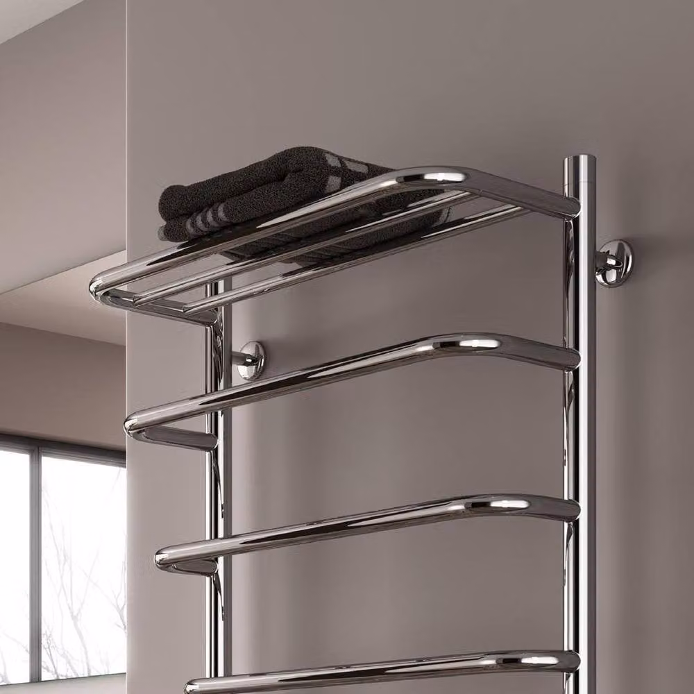 Bathroom Kingdom Elvo Stainless Steel Heated Towel Rail, Silver, W: 66 cm, H: 53 cm – 2