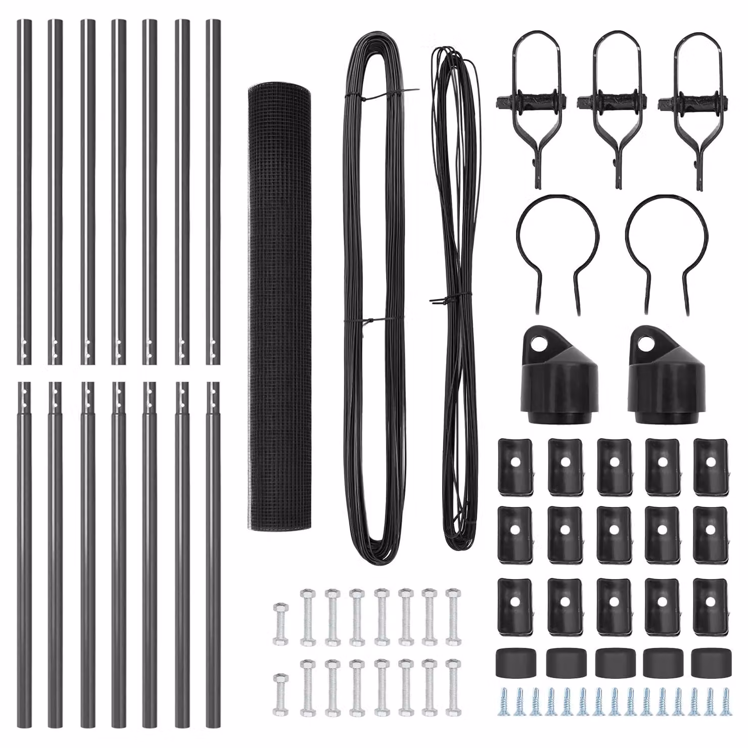 Berkfield Home Grey Steel Welded Wire Fence with 7 Posts, W: 10 m, H: 1.4 m – 4