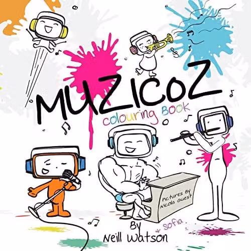 Muzicoz Multicolour Childrens Colouring Book