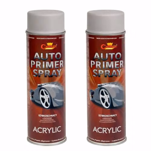 Sola Grey Acrylic Auto Primer Spray, 2 x 500 mL Anti-Corrosion Undercoat for Metal and Steel – 1