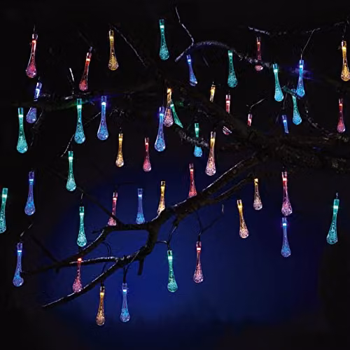 mysmartbuy 50 LED Multicolour Solar Powered Drop String Fairy Lights – 2