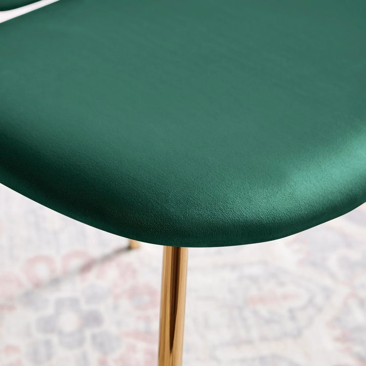 FurnitureboxUK Set of 2 Ivy Modern Velvet Dining Chairs in Green with Gold Metal Legs – 3