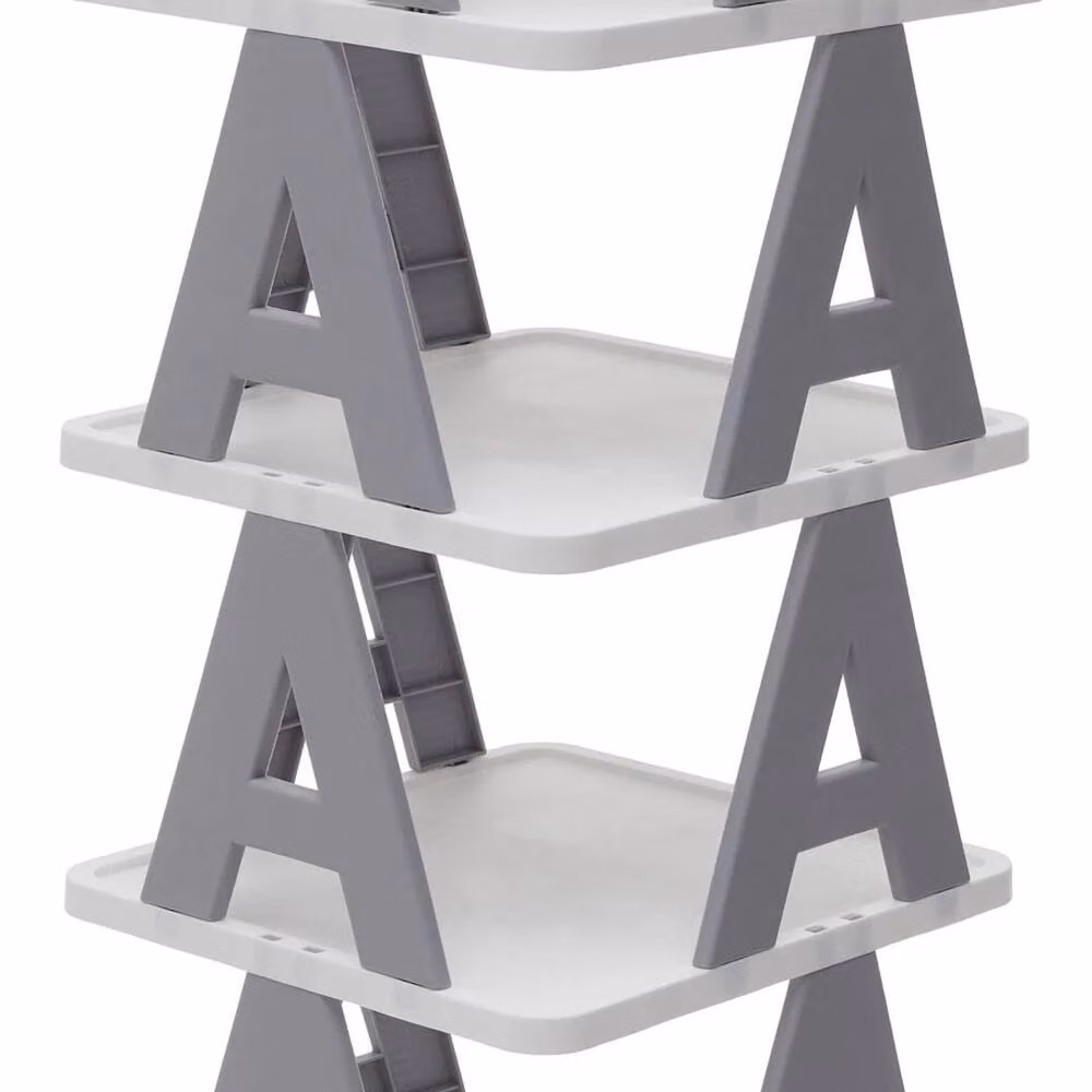 EONLION 6 Tier Stackable Shoe Rack in Grey, W/D/H: 24 x 26 x 81.5 cm – 3