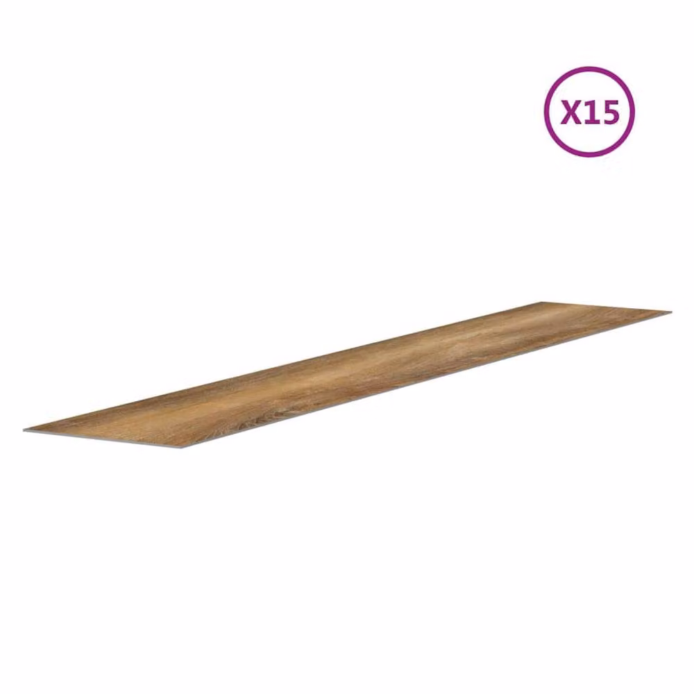 Berkfield Home Wood Look Brown PVC Wall Panels, Length: 2.06 m – 2