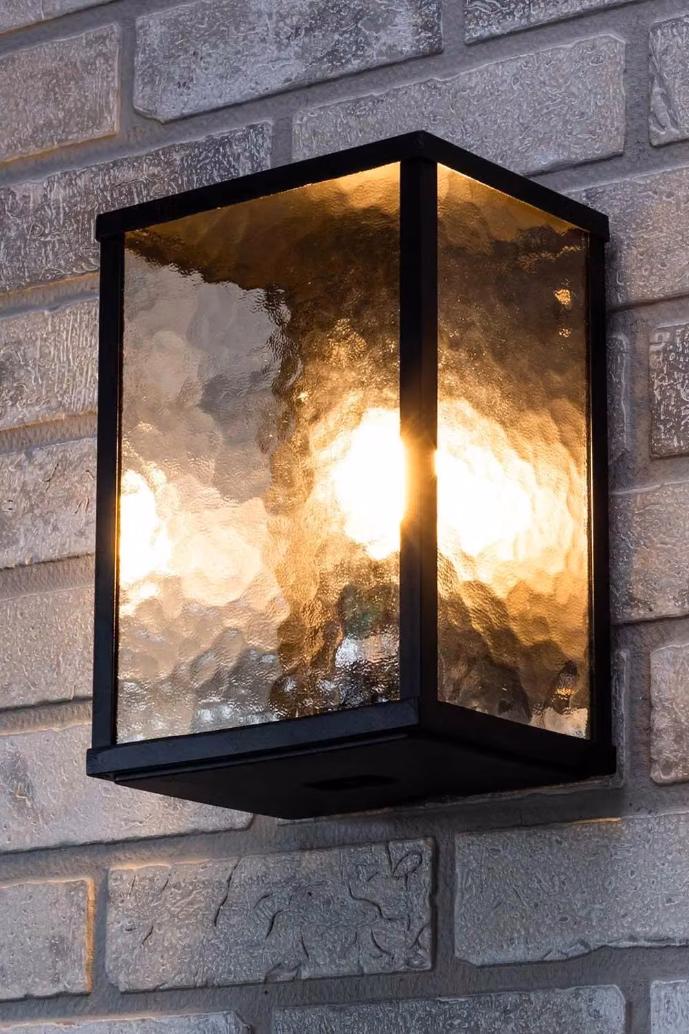 BHS Lighting Douglas Modern Rectangular Outdoor Wall Light in Black – 3