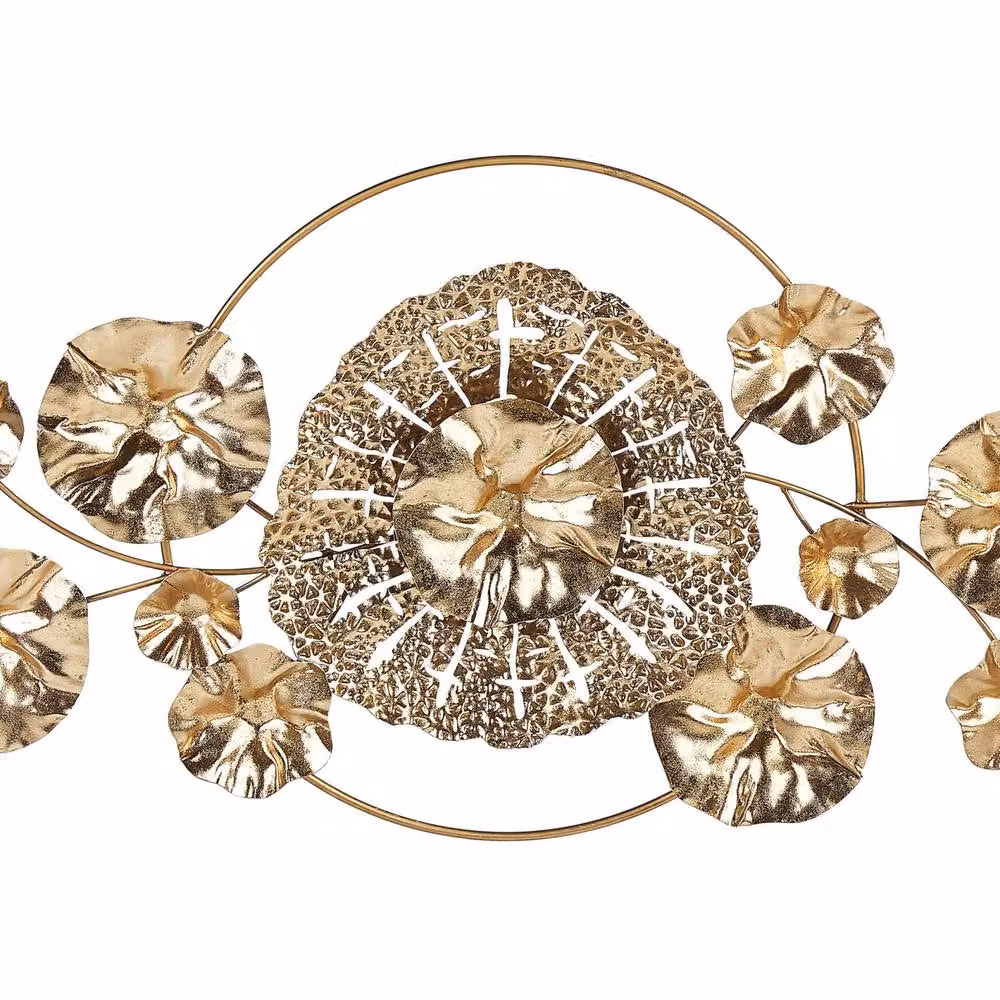 Wyld and Coco Gold Geometric Abstract Wall Sculpture, W: 900 cm, D: 160 cm, H: 500 cm – 2