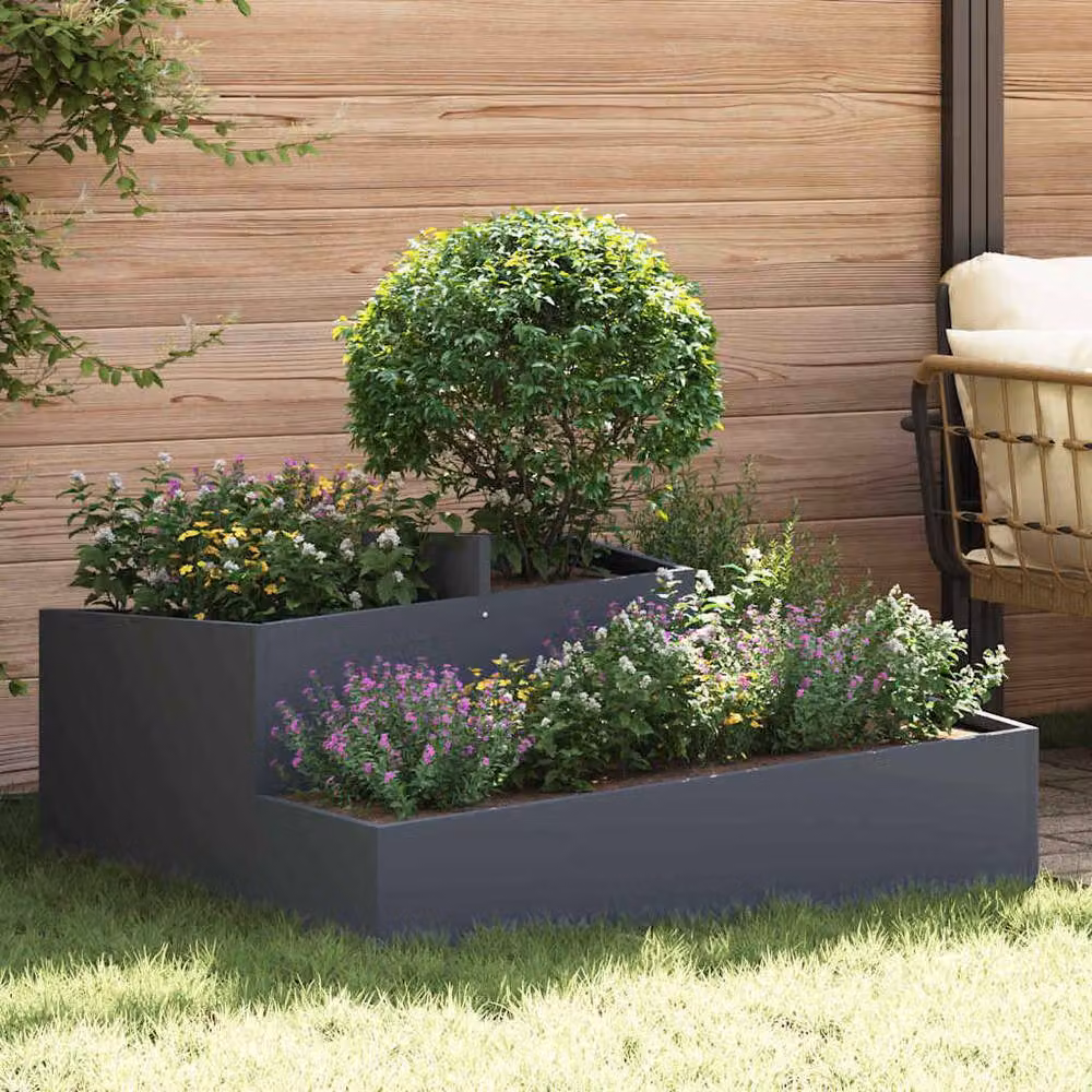 Berkfield Home Large Metal Planter Tub in Anthracite – 2