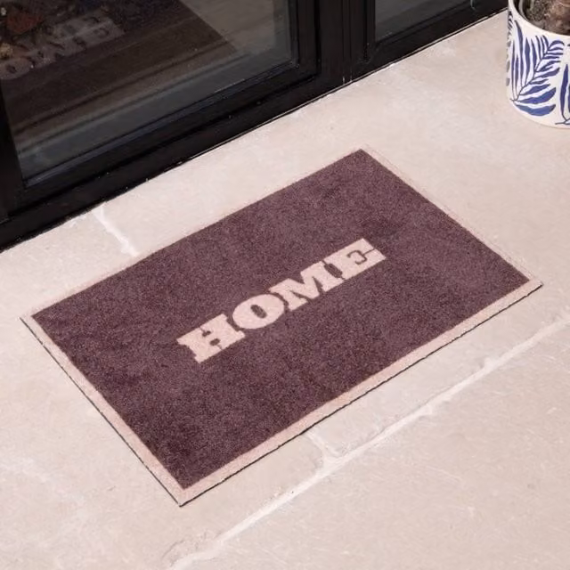 Artsy Mats Brown Washable Non-Slip Indoor Doormat, W: 50 cm, D: 80 cm