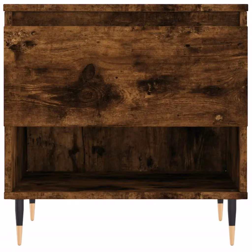 Berkfield Home Set of 2 Nested Coffee Tables in Smoked Oak Brown, W/D/H: 50 x 46 x 50 cm – 4