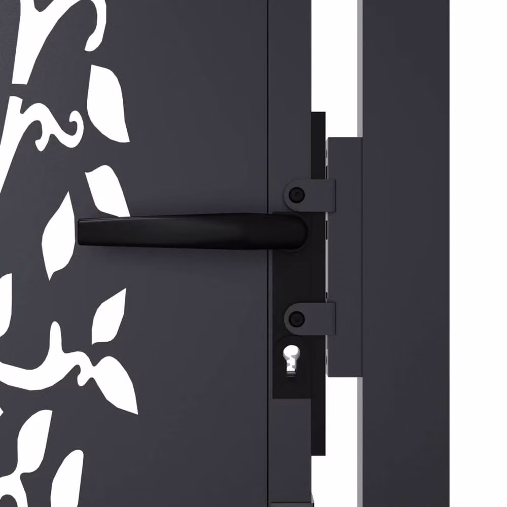 Berkfield Home Beautiful Anthracite Steel Garden Gate with Tree Design, W: 80 cm, H: 105 cm – 5