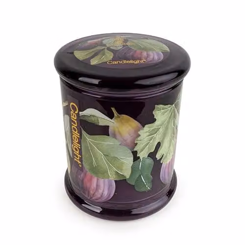 Madison & Mayfair Wild Fig & Saffron Large One Wick Candle in Purple Glass Holder – 1