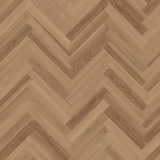 Palio Wood Effect Herringbone Glue Down Luxury Vinyl Tile in Beige, 2mm Thickness