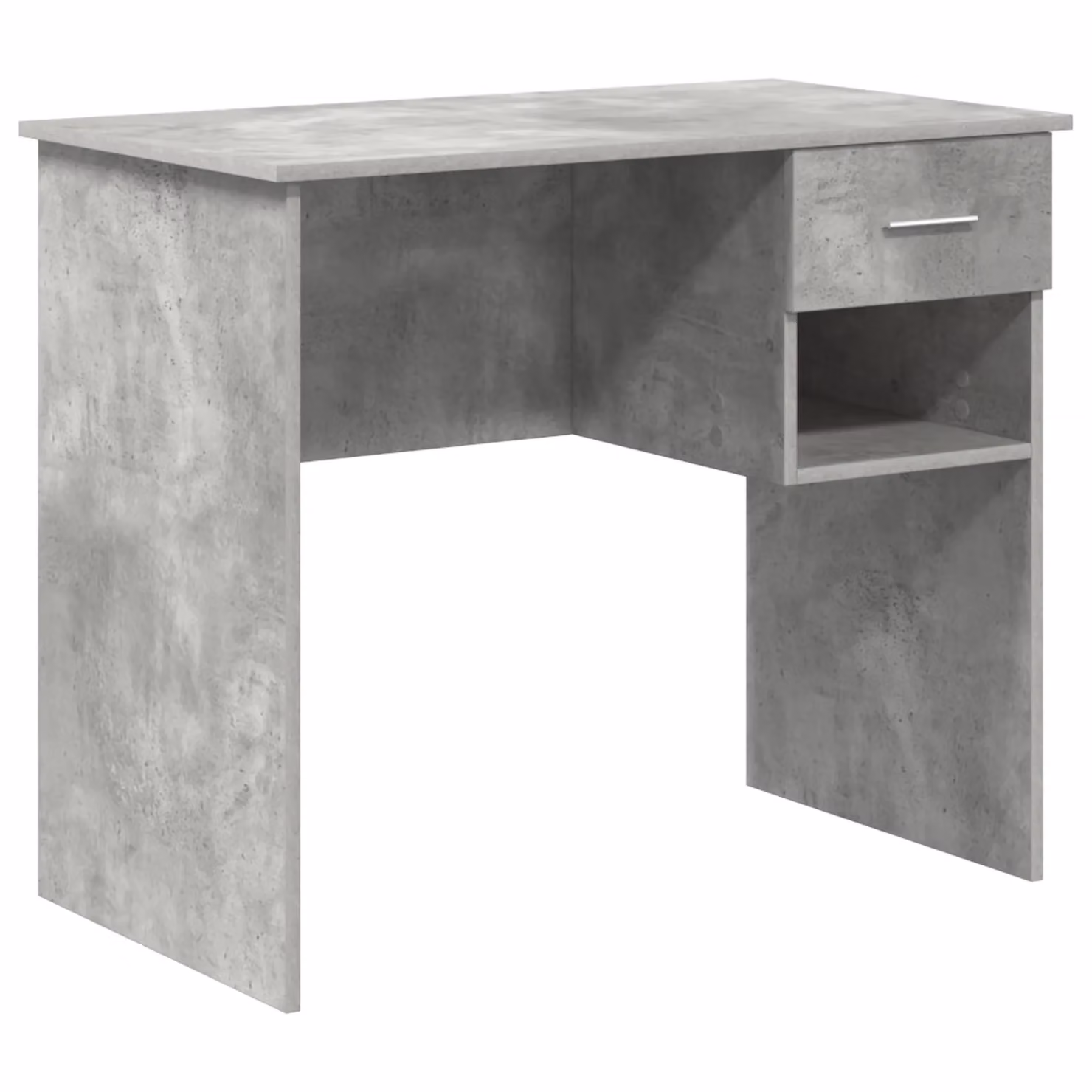 Berkfield Modern Writing Desk with Storage in Concrete Grey, W/D/H: 90 x 49.5 x 75 cm – 2