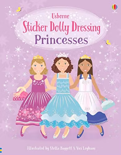 Usborne Sticker Dolly Dressing Princesses Multicolour Paper Sticker Set