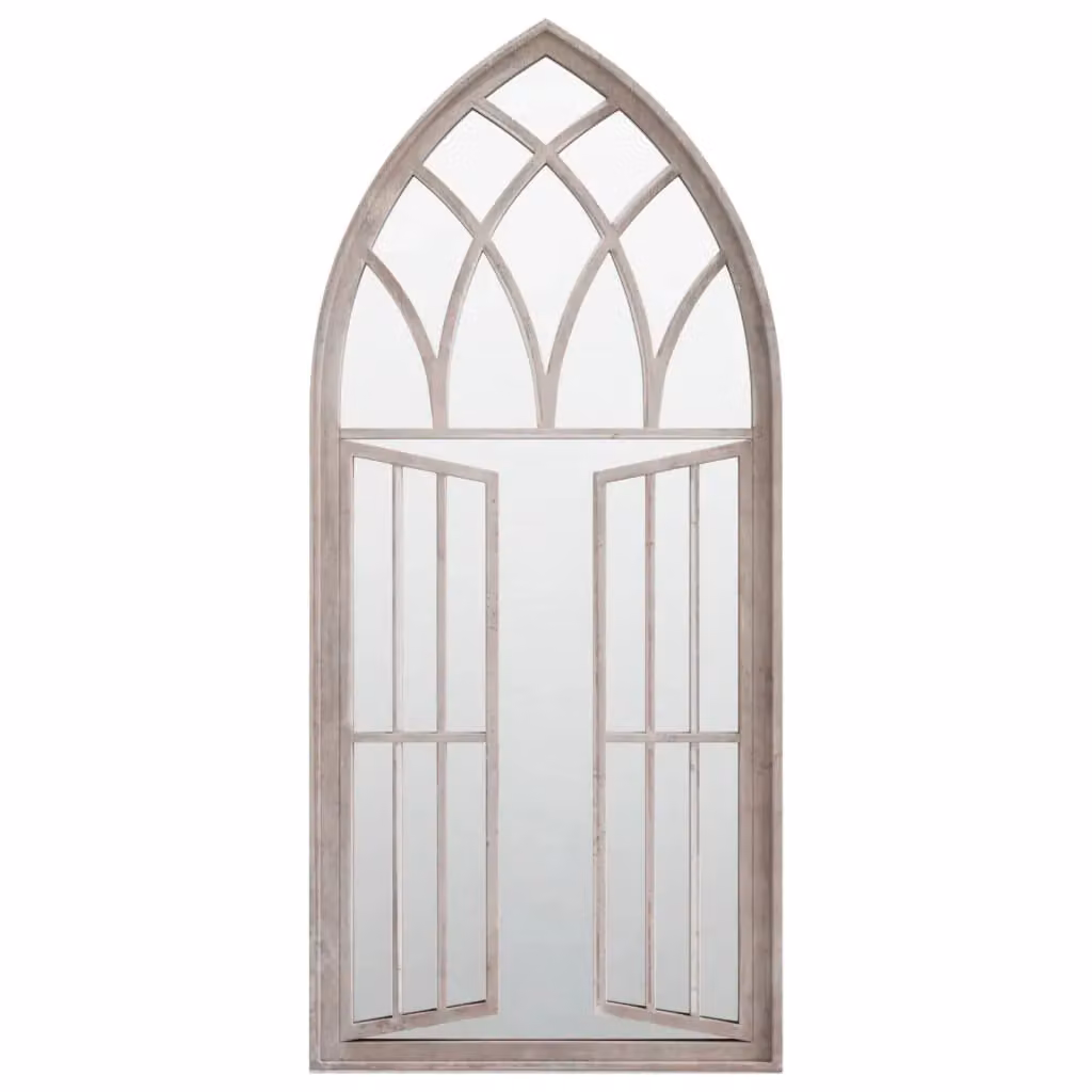 Berkfield Home Rectangular Metal Wall Mirror in Sand Beige, W: 100 cm, H: 45 cm – 2