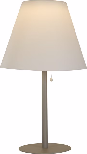 Lighting Collection Silo Solar LED Table Light in White