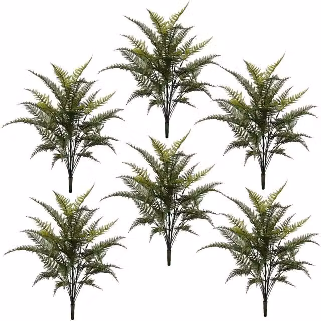 Leaf UK Pack of 6 Green Artificial Fern Foliage Branches, 78 cm Height – 1